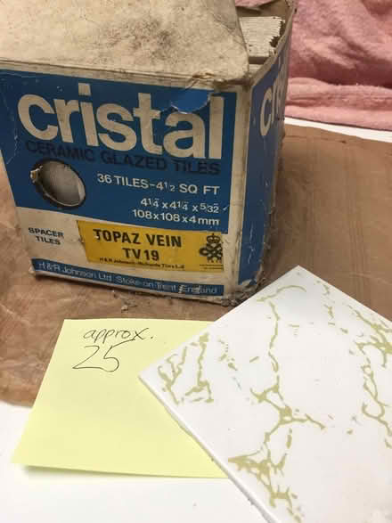 Photo of free Part box of 25x vintage tiles (Market Harborough LE16) #1