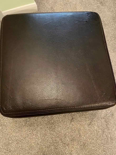 Photo of free Large faux brown storage pouffe (Spring Park CR0) #2