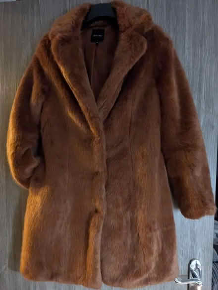 Photo of free New Look Rust Brown Faux Fur Coat M/10 (Napsbury AL2) #1
