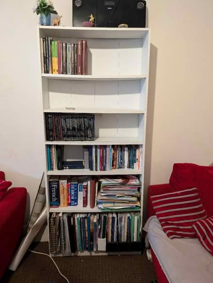 Photo of free Tall white bookcase (Hanwell W7) #1