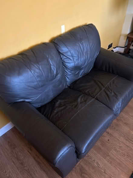Photo of free 2 seater sofa -leather (tilehurst, RG30) #1