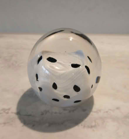 Photo of free Glass paperweight - clear with black & white die inside (Caversham Heights RG4) #1