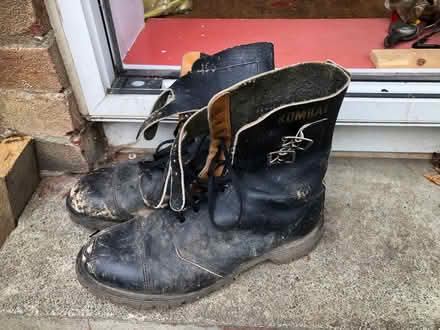 Photo of free Steel toe boots size 12 (Parliament Hill Fields, NW5) #1