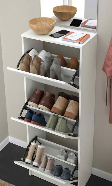 Photo of free Shoe cabinet, tall, slim, 3 shelves (Leytonstone, E11) #4