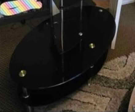 Photo of free Black glass and chrome oval table (Market Drayton TF9) #1
