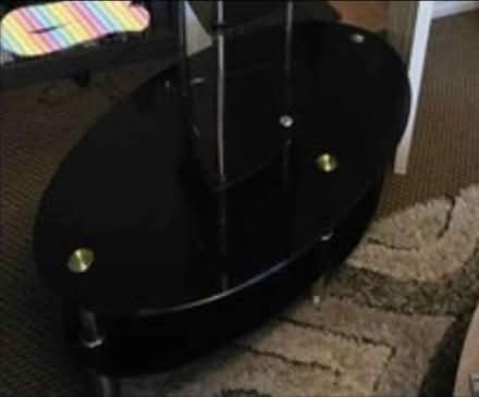 Photo of free Black glass and chrome oval table (Market Drayton) #1