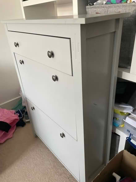 Photo of free Grey shoe cabinet (Rh2 8ex) #3