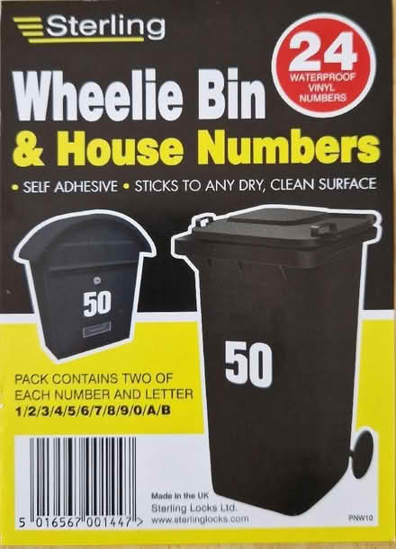 Photo of free House number stickers (6, 8, 9, 0, A, B) (Lower Earley RG6) #1