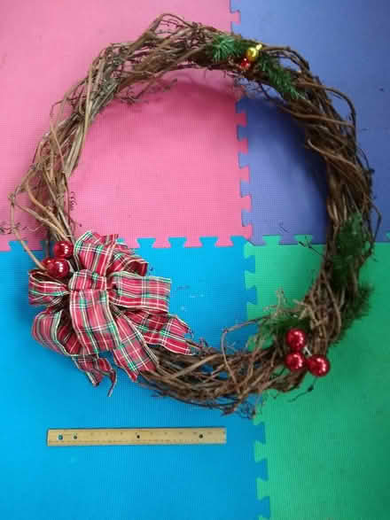 Photo of free large Christmas wreath (downtown Downers Grove) #1