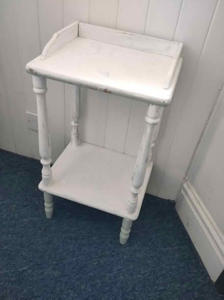 Photo of free White Wooden plant stand/side table (St Andrews, BS6) #1