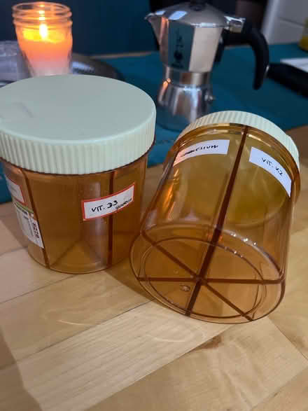 Photo of free Vitamin dispenser containers (Woolwich Arsenal SE18) #1