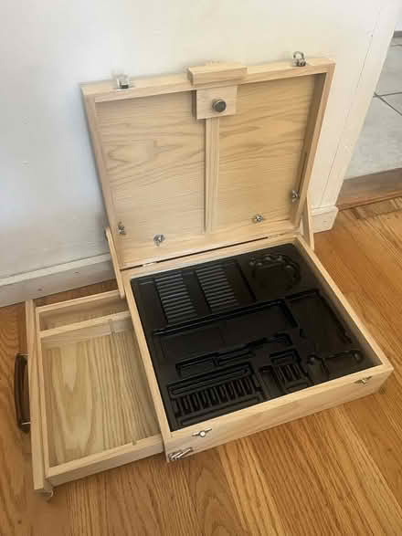 Photo of free Wooden art box with easel (Lawrence Expwy & Monroe Street) #1