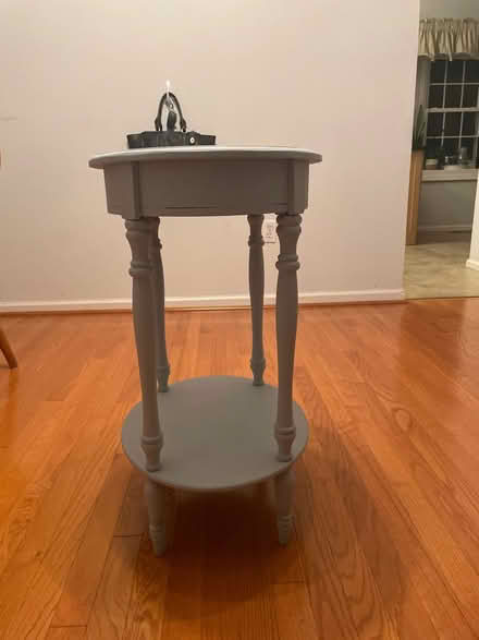 Photo of free Blue wooden end table (Arlington/east falls church) #3