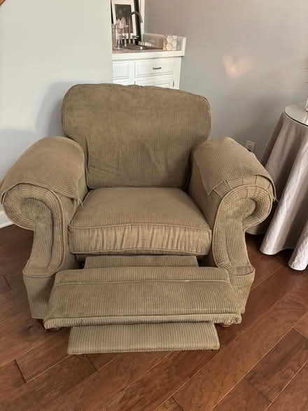 Photo of free BarcaLounger sage green recliner (Geist) #1