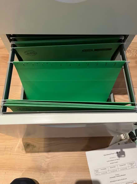 Photo of free White metal filing cabinet (OX2) #3