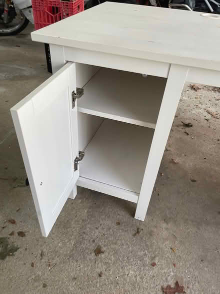 Photo of free IKEA Desk & (NIB) Hutch White (Pound Ridge) #4