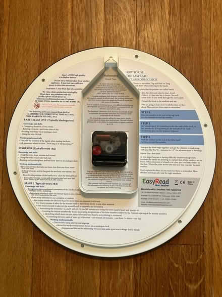 Photo of free Easy Read Time Teacher wall clock (Brighton BN1) #2