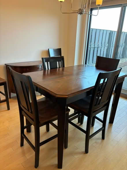 Photo of free Bar height dining room table/chairs (Harbor East) #2