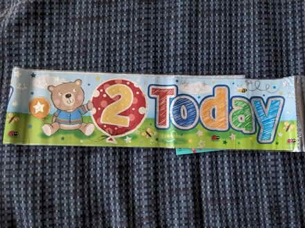 Photo of free 2 year old birthday banner - unused (New Cross SE14) #1