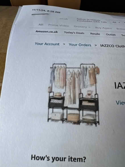 Photo of free Clothes storage rail (Coulsdon, Surrey) #1