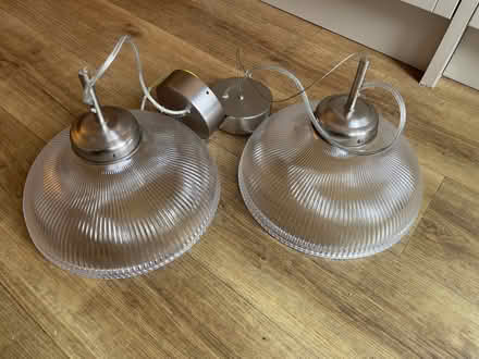 Photo of free Two glass pendant lights (Selly Park B29) #1