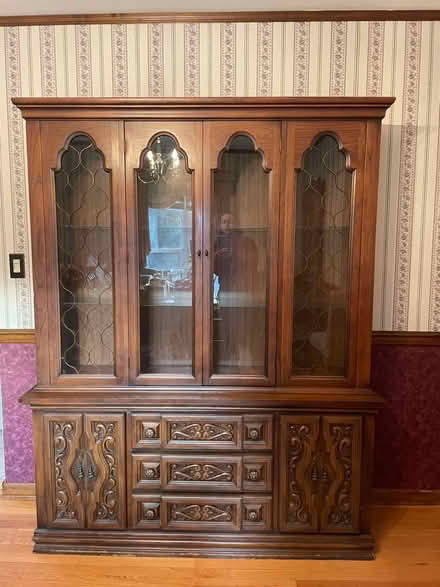 Photo of free Vintage Wooden china cabinet (Mansfield Township) #1