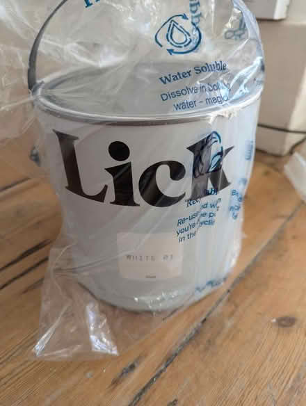 Photo of free Half a pot of Lick Matt White 01 (E1 - Stepney Green) #1
