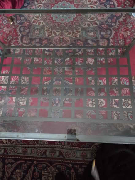 Photo of free Large metal glass top coffee table (Neasden NW10) #3