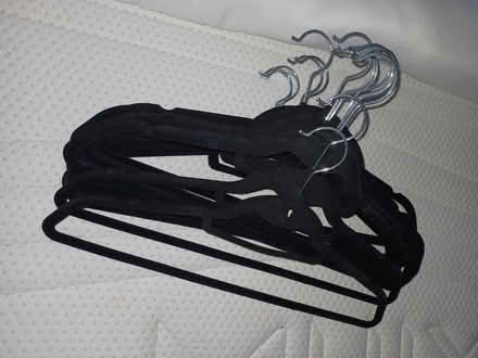 Photo of free Black velvet coat hangers (Lanchester DH7) #2