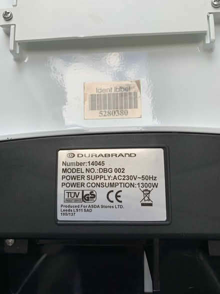 Photo of free Toastie maker. Durabrand (Acton W3) #3