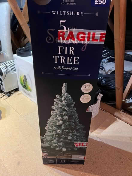 Photo of free Frosted 5ft Christmas tree (CR3 Caterham on the hill) #3