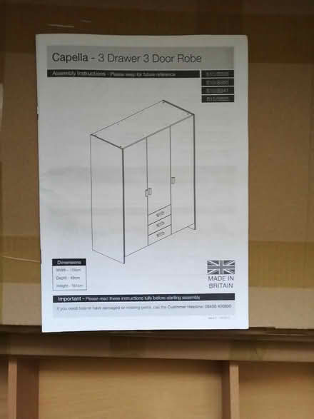 Photo of free 3 Drawer, 3 Door wardrobe (Wolverhampton (WV10)) #1