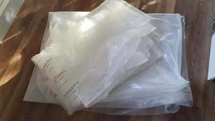 Photo of free 2 huge, heavy duty clear plastic packing bags 140 x 240cms (Mimbridge GU24) #1