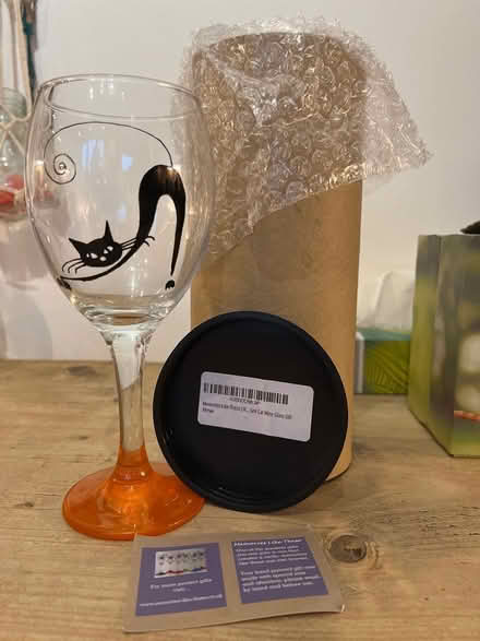 Photo of free Wine glass, black cat (Belper DE56 1) #1