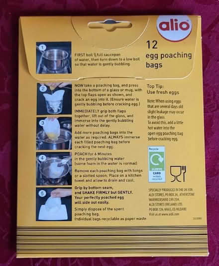 Photo of free Egg poaching bags (Heston UB2) #2