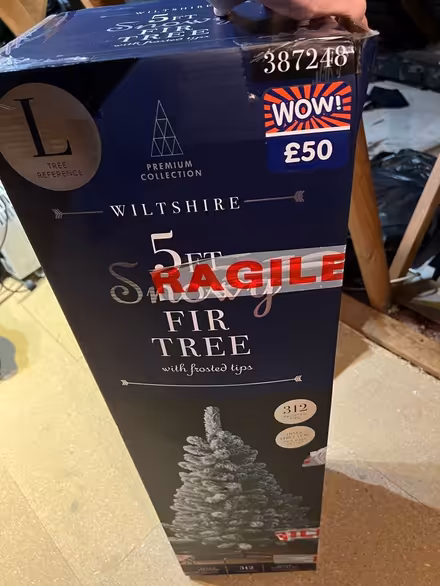 Photo of free Frosted 5ft Christmas tree (CR3 Caterham on the hill) #1