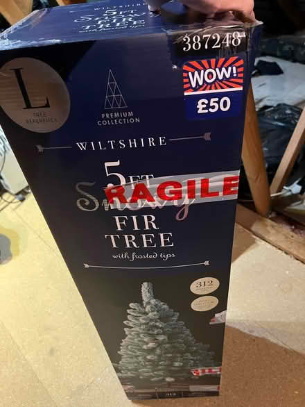 Photo of free Frosted 5ft Christmas tree (CR3 Caterham on the hill) #1