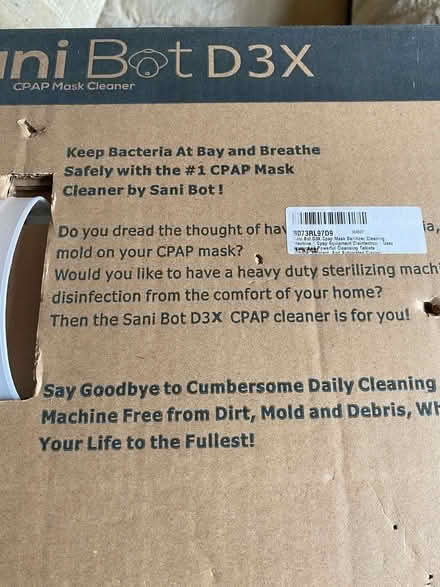 Photo of free CPAP mask and tube steriliser (Greenhill S8) #3