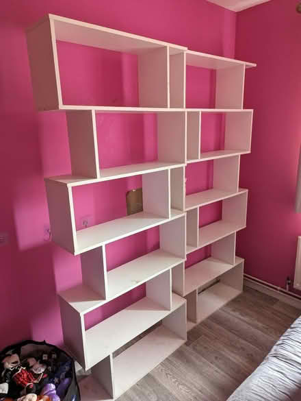 Photo of free 2 large white shelving units (Wollaton NG8) #1