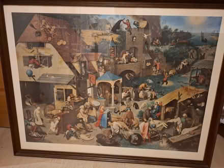 Photo of free Large framed print of Bruegel 'Proverbs'. (My Lord's Rock TN40) #1