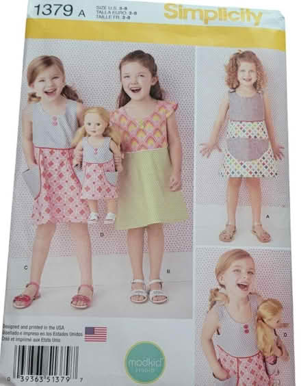 Photo of free Sewing pattern kids & doll dress (Bloomingdale) #1