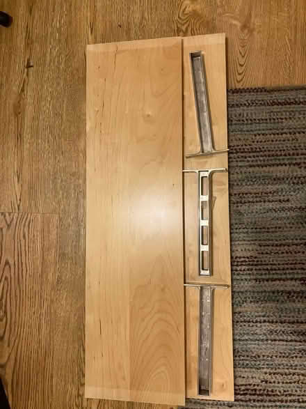Photo of free Wooden shelf with metal brackets (New Malden KT3) #3