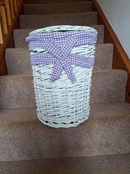 Photo of free Small wicker laundry/ toy basket (Coulsdon CR5) #1