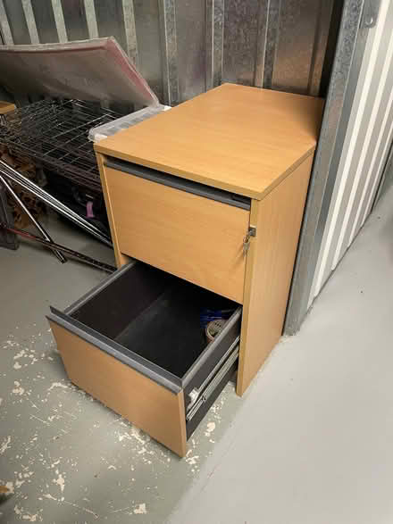Photo of free Two drawer filing cabinet, wood effect (North Watford WD24) #2