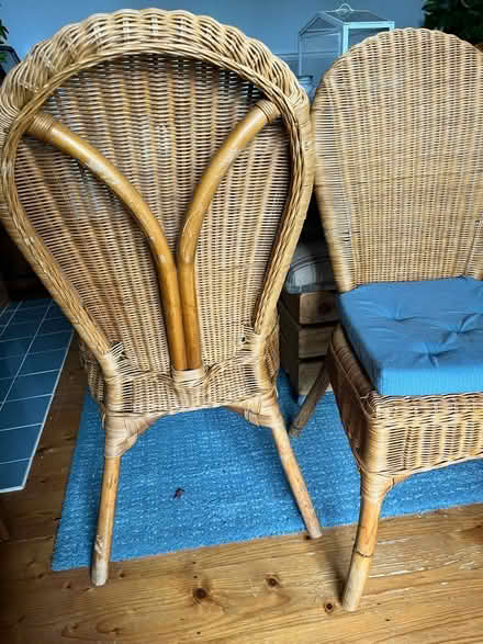 Photo of free 4x wicker dining chairs (TN24) #2