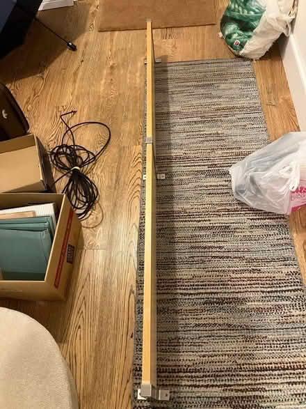 Photo of free Wooden shelf with metal brackets (New Malden KT3) #4