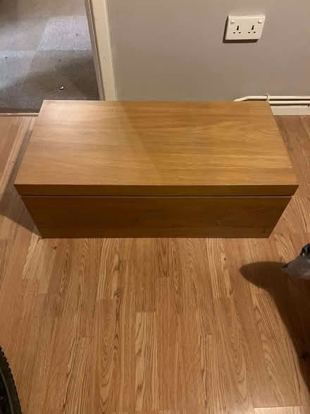 Photo of free Small Wooden Storage Box - Oak coloured. (Mill Green AL7) #1