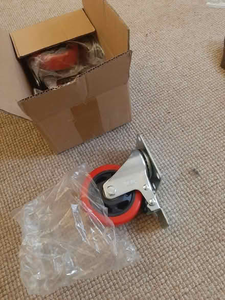 Photo of free 4 x heavy duty wheels (OX3 sandhills) #1