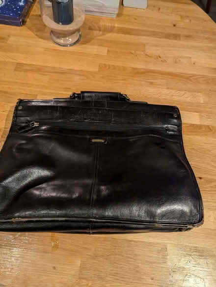 Photo of free Black leather briefcase (Egham TW20) #4