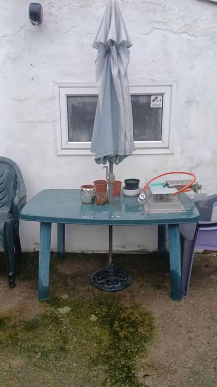Photo of free Plastic garden table and 6 chairs (Gillingham ME7) #1